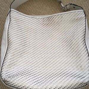 Coach Park Avery Leather Woven Hobo Handbag